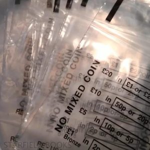 Coin Bags Money Cash Denominated Bank Pound Sterling Pence Strong Plastic Count (Pack of 800)