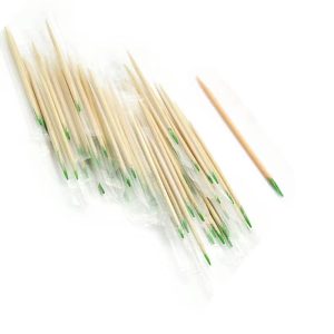 GBritains Bamboo Mint Toothpicks, Flavored Wooden Toothpicks, Double-Pointed Dental Picks, Individually Wrapped Toothpicks, 2.5-Inch Bamboo Dental Sticks with Clear Storage Box, 10 Count