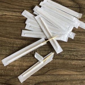 GBritain's Bamboo Toothpicks, Wooden Toothpicks, Double-Pointed Dental Picks, Individually Wrapped Toothpicks, 2.5-Inch Bamboo Dental Sticks, 100 Count