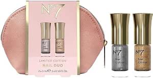 No7 Nude to Night Nail Duo with Mini Gold Bag